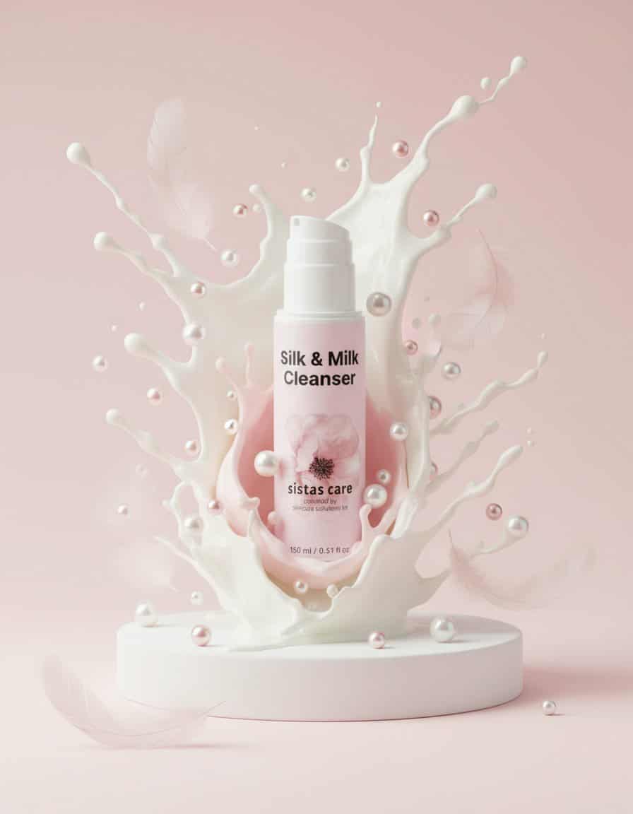 Detailaufnahme des Silk & Milk Cleanser mit cremiger, seidig wirkender Textur