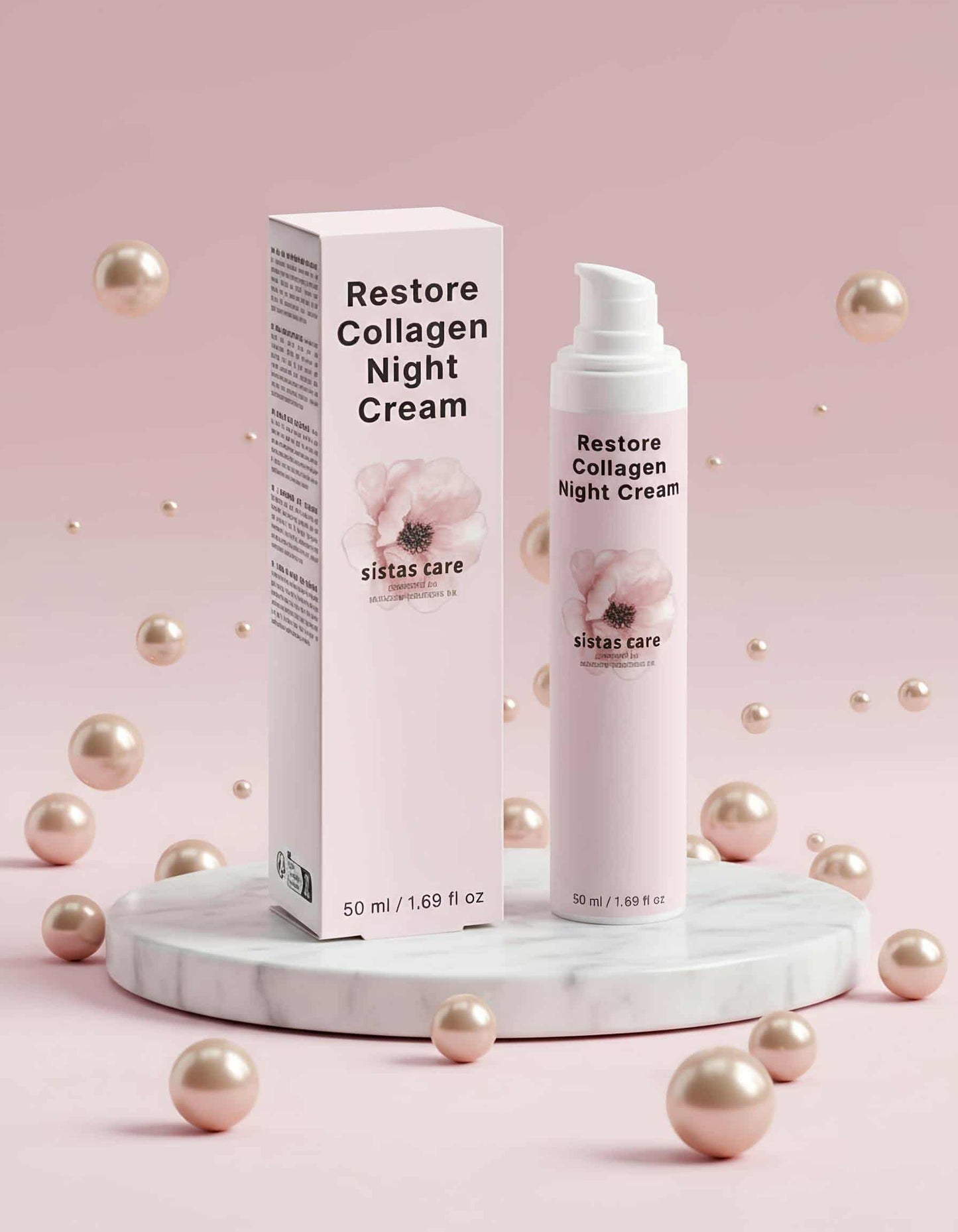 Detailaufnahme der Restore Collagen Night Cream N mit cremiger, weich schmelzender Textur