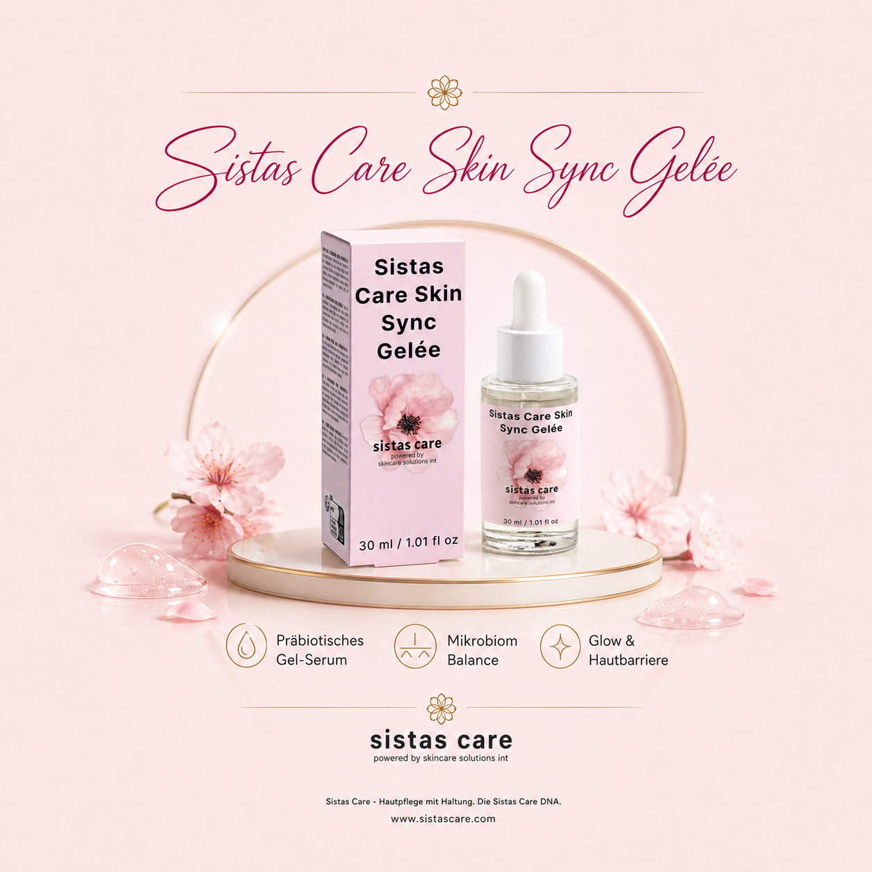 Sistas Care® Skin Sync Gelee – Präbiotisches Gel-Serum für Hautbalance & Glow