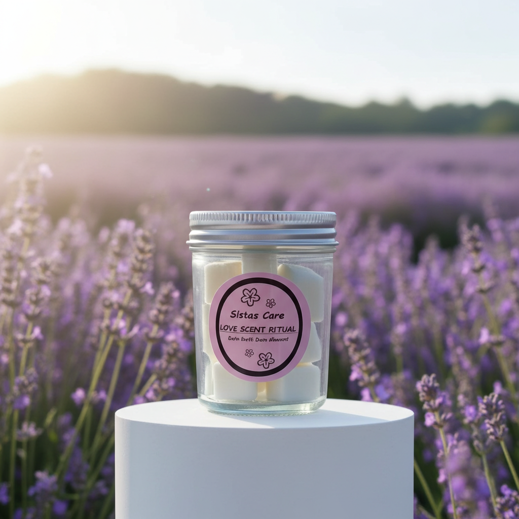 Sistas Care Love Scent Ritual Golden Lavender Duftglas mit Duft-Herzen beruhigender Umgebungsduft Lavendel
