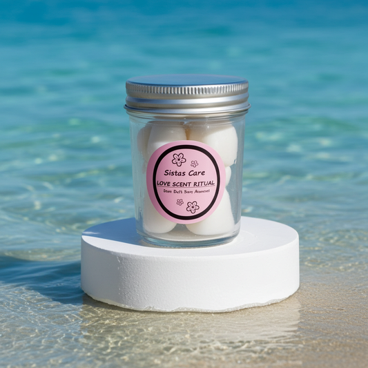 Sistas Care Love Scent Ritual Pure Azur Duftglas mit Duft-Herzen aquatischer Umgebungsduft frische Duftnote