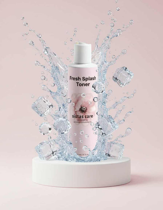 Detailaufnahme des Fresh Splash Toner mit klarer, hydratisierender Flüssigkeit