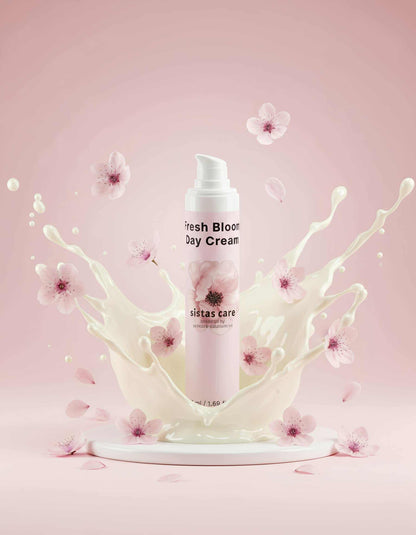 Detailaufnahme der Fresh Bloom Day Cream D MINI mit cremiger Textur