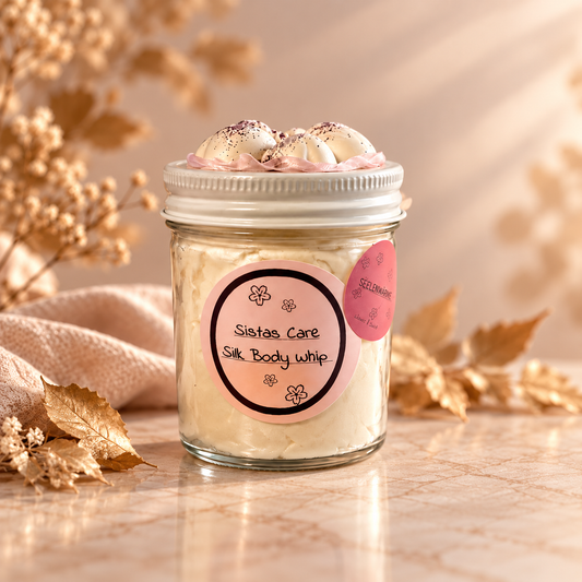 Sistas Care Silk Body Whip Seelenwärme – vegane Körperpflege für trockene Haut mit Vanille, Tonka und Sandelholz